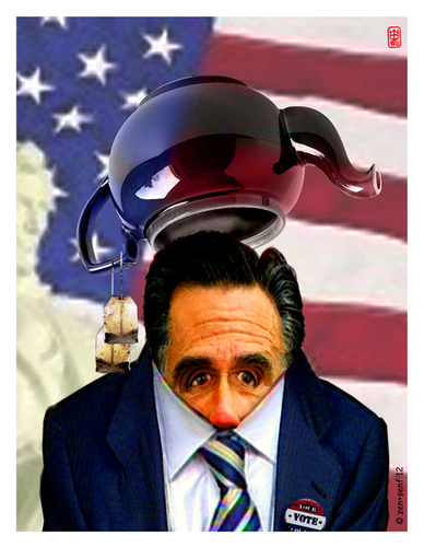 Cartoon: Mitt Romney (medium) by zenundsenf tagged mitt,romney,obama,präsidentenwahlen,usa,vereinigte,staaten,2012,republikaner,demokraten,teaparty,caricature,karikatur,cartoon,zenf,zensenf,zenundsenf,andi,walter