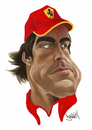 Cartoon: Alonso (small) by Darrell tagged f1 fernando alonso motor sport