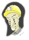 Cartoon: COAL MINER (small) by huseyinalparslan tagged coal,miner,collier,hewer