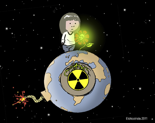 Cartoon: Toxic waste (medium) by ELCHICOTRISTE tagged nuclear