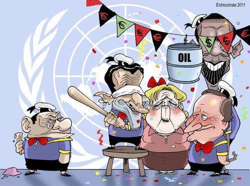 Cartoon: YOU ARE NOT INVITED (medium) by ELCHICOTRISTE tagged obama,merkel,sarkozy,libya,in,war,gadaffi,berlusconi