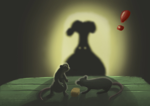 Cartoon: Brother Bandits (medium) by Abe tagged digital,paint,rat,bandit,cheese,kitchen,chef