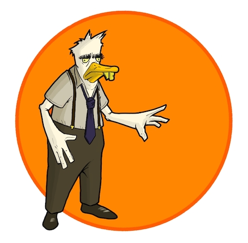 Cartoon: Dumbass duck (medium) by Abe tagged concept,art,character,design,dumbass,duck,2d,digital,cartoon,cartoony