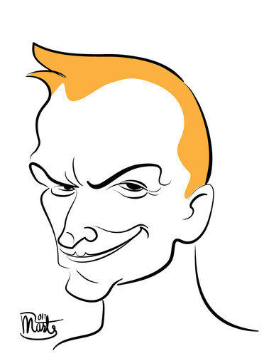 Cartoon: Sting (medium) by Martynas Juchnevicius tagged sting,musician,actor,singer,caricature,cartoon