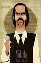 Cartoon: Nick Cave (small) by Martynas Juchnevicius tagged nick cave vector caricature singer