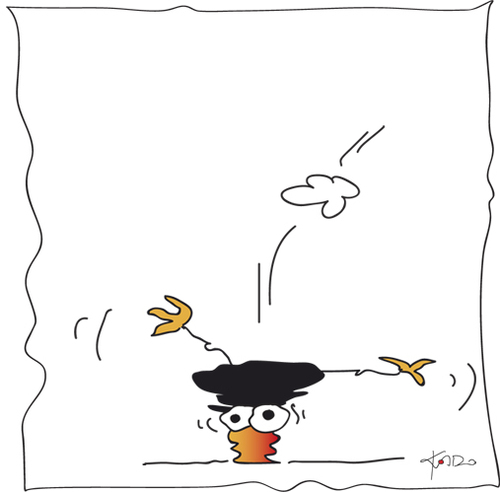Cartoon: Die Kado Krähe (medium) by KADO tagged graz,styria,austria,kalcher,dominika,illustration,spass,humor,comic,cartoon,kadocartoons,kado,bird,animal,crow,krähe