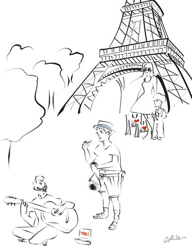 Cartoon: The Beauty of Paris (medium) by Dolie tagged paris