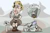 Cartoon: Merkel in den Bergen (small) by brazil80 tagged merkel,politik,deutschland