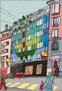 Cartoon: Une maison (small) by Albin Christen tagged maison,building,house,colors,couleurs,