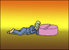 Cartoon: veso (small) by janjicveselin tagged pillow,insomnia,drug,pharmacy,sleeping,dream
