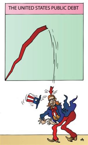 Cartoon: USA debt (medium) by talimonov tagged usa,debt