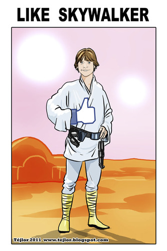 Cartoon: LIKE Skywalker (medium) by tejlor tagged like,skywalker