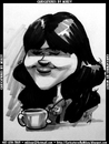 Cartoon: Mikey_021209_AllieBorderCrop (small) by mikeyzart tagged allie,caricature,tonal,cartoon,marker