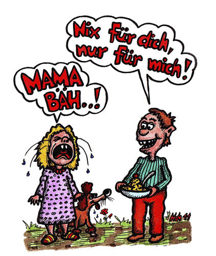 Cartoon: Kinder (medium) by noh tagged norbert,heugel,comic,cartoons,kinder,pudding,familie