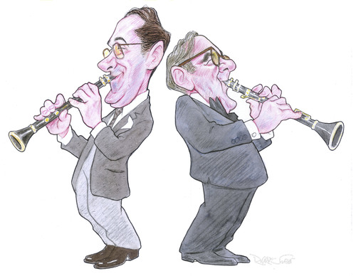 Cartoon: Beni Goodman (medium) by Ricardo Soares tagged music,jazz
