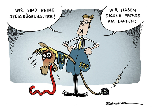 Cartoon: Ablehnung Ampelkoalition (medium) by Schwarwel tagged guido,westerwelle,ampelkoalition,nrw,ablehnung,karikatur,schwarwel