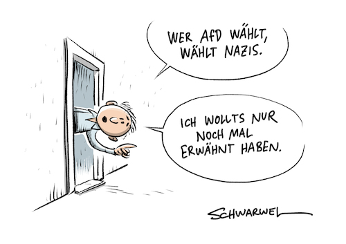 Cartoon: AfD Gauland Nazis (medium) by Schwarwel tagged wahl,bundestagswahl,wahlkampf,bundestagswahlkampf,partei,parteiprogramm,parteiprogramme,partien,fdp,lindner,demokratie,politik,politiker,deutschland,demokraten,karikatur,schwarwel,wahlplakate,wahlplakat,vandalismus,parteien,afd,alternative,für,2017,cdu,wahl,bundestagswahl,wahlkampf,bundestagswahlkampf,partei,parteiprogramm,parteiprogramme,partien,fdp,lindner,demokratie,politik,politiker,deutschland,demokraten,karikatur,schwarwel,wahlplakate,wahlplakat,vandalismus,parteien,afd,alternative,für,2017,cdu