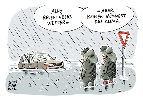 Klima Dauerregen in Deutschland