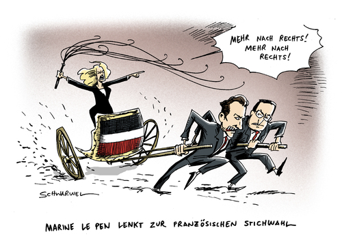 Cartoon: Le Pen Sarkozy Hollande (medium) by Schwarwel tagged le,pen,sarkozy,hollande,wahlergebnis,wahl,kontrahent,frankreich,politik,wirtschaft,finanzen,macht,präseidentschaft,präsident,karikatur,schwarwel,sarkozy,hollande,wahlergebnis,wahl,frankreich,finanzen,präseidentschaft