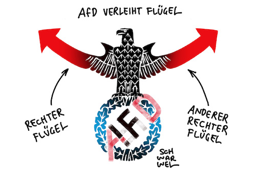 Cartoon: Machtkampf AfD rechtsradikal (medium) by Schwarwel tagged afd,alternative,für,deutschland,nazi,nazis,neonazis,rechtsextremismus,rechtsextrem,rechtsradikal,rechtsextremistisch,höcke,gauland,weidel,von,storch,rassismus,rassisten,ausländerfeindlichkeit,ausländerhass,hass,hetze,muslime,rechtsruck,rechtspopulisten,rechts,cartoon,karikatur,schwarwel,afd,alternative,für,deutschland,nazi,nazis,neonazis,rechtsextremismus,rechtsextrem,rechtsradikal,rechtsextremistisch,höcke,gauland,weidel,von,storch,rassismus,rassisten,ausländerfeindlichkeit,ausländerhass,hass,hetze,muslime,rechtsruck,rechtspopulisten,rechts,cartoon,karikatur,schwarwel