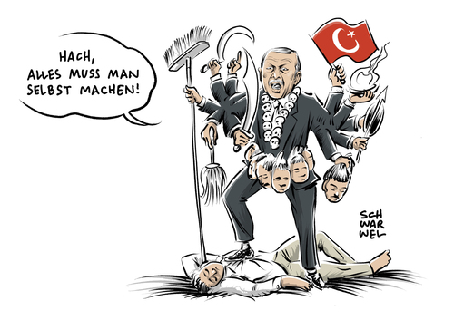 Cartoon: Mehr Macht für Erdogan (medium) by Schwarwel tagged erdogan,türkei,dekret,türkisch,präsident,macht,militär,putsch,säuberung,karikatur,schwarwel,demokratie,diktatur,erdogan,türkei,dekret,türkisch,präsident,macht,militär,putsch,säuberung,karikatur,schwarwel,demokratie,diktatur