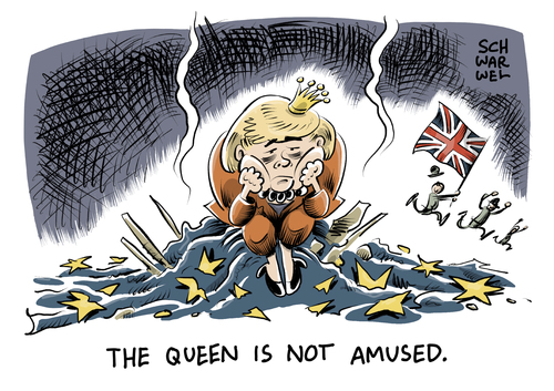 Cartoon: Reaktion auf Brexit Merkel (medium) by Schwarwel tagged reaktion,brexit,merkel,eu,europäische,union,england,großbritannien,david,cameron,referendum,abstimmung,austritt,karikatur,schwarel,reaktion,brexit,merkel,eu,europäische,union,england,großbritannien,david,cameron,referendum,abstimmung,austritt,karikatur,schwarel