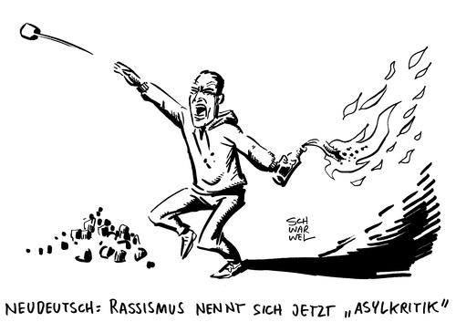 Cartoon: Rechtsextreme Gewalt Asylkritik (medium) by Schwarwel tagged rechtsextreme,gewalt,asylkritik,nazis,nazionalsozialisten,deutsch,rassismus,karikatur,schwarwel,asyl,asylanten,migranten,migration,rechtsextreme,gewalt,asylkritik,nazis,nazionalsozialisten,deutsch,rassismus,karikatur,schwarwel,asyl,asylanten,migranten,migration