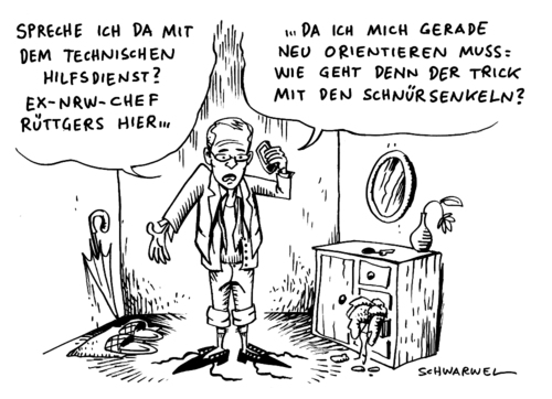 Cartoon: Rüttgers gliedert sich ein (medium) by Schwarwel tagged jürgen,rüttger,eingliederung,politik,partei,nrw,chef,karikatur,schwarwel