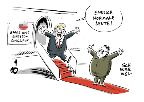 Cartoon: Trump Kim Jong Un G7 (medium) by Schwarwel tagged donald,trump,kim,jong,un,g7,g8,gipfeltreffen,politik,politiker,amerika,america,us,usa,president,präsident,weltmächte,nordkorea,korea,krieg,frieden,terror,terroranschlan,atomknopf,atombombe,atomkrieg,atomwaffen,cartoon,karikatur,schwarwel,klimakonferenz,flimaabkommen,gipfel,donald,trump,kim,jong,un,g7,g8,gipfeltreffen,politik,politiker,amerika,america,us,usa,president,präsident,weltmächte,nordkorea,korea,krieg,frieden,terror,terroranschlan,atomknopf,atombombe,atomkrieg,atomwaffen,cartoon,karikatur,schwarwel,klimakonferenz,flimaabkommen,gipfel
