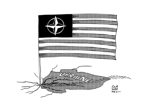 Cartoon: Ukraine NATO Bündnis und USA (medium) by Schwarwel tagged ukraine,nato,bündnis,und,usa,karikatur,schwarwel,ukraine,nato,bündnis,und,usa,karikatur,schwarwel