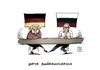 Cartoon: Annäherung Merkel und Putin (small) by Schwarwel tagged annäherung,merkel,putin,russland,deutschland,weltmacht,gedenkfeier,annäherungsversuch,karikatur,schwarwel