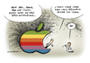 Cartoon: Apple Chef Steve Jobs Rücktritt (small) by Schwarwel tagged apple,chef,steve,jobs,tim,cook,rücktritt,itunes,iphone,ipad,karikatur,schwarwel