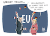 Cartoon: Macron Merkel EU (small) by Schwarwel tagged wahlsieg,wahl,wahlen,frankreich,macron,merkel,deutschland,politik,eu,europäische,union,bundeskanzlerin,präsident,französischer,karikatur,schwarwel