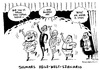 Cartoon: Spaniens König Carlos dankt ab (small) by Schwarwel tagged thronwechsel,spaniens,könig,spanien,juan,carlos,abdankung,merkel,obama,putin,gabriel,kim,jong,un,nordkorea,karikatur,schwarwel