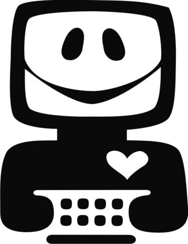 Cartoon: Friendly Computer Logo (medium) by etc tagged etc,logo,friendly,computer,heart