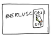 Cartoon: berluscONi (small) by Josef Schewe tagged silvio,berlusconi,on,off,italien,italian,politiker,politician
