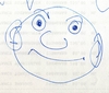 Cartoon: Der blaue Stift (small) by manfredw tagged scribble