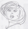 Cartoon: Kritzel (small) by manfredw tagged göre,jung,young,lady,dame,frech,frisch,adrett,forsch