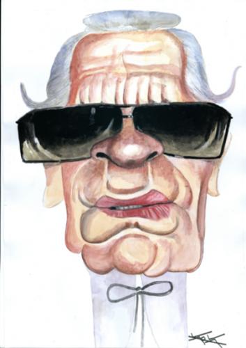 Cartoon: Karl Lagerfeld caricature (medium) by KARKA tagged karl,lagerfeld