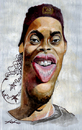 Cartoon: Ronaldinho Gaucho caricature (small) by KARKA tagged ronaldinho,gaucho,football