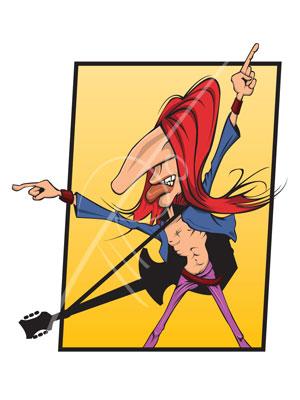 Cartoon: rocker (medium) by tinotoons tagged rock,guitar,hair,