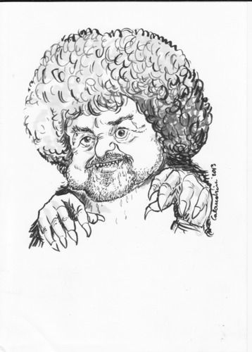 Cartoon: caricatura Beppe Grillo (medium) by davide calandrini tagged caricature,personaggi,famosi,cultura,arte,spiritualita,letteratura,disegni