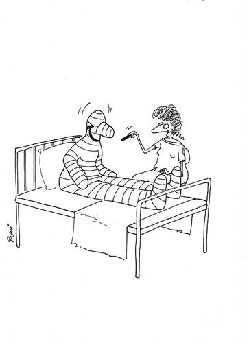 Cartoon: - (medium) by romi tagged patient,bed,happy,chalk