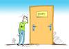 Cartoon: open door (small) by romi tagged door