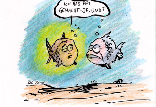 Cartoon: Pipi gemacht (medium) by bob tagged fische