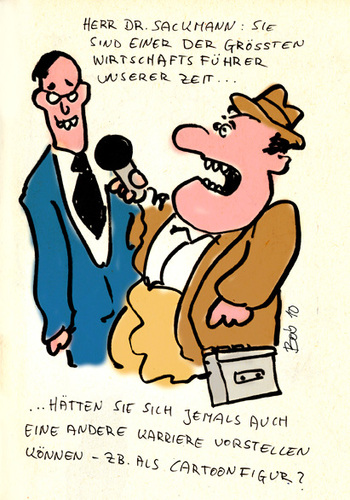 Cartoon: sackmann (medium) by bob tagged interview,reporter