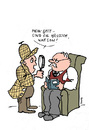 Cartoon: Sherlockwatson (small) by bob tagged sherlock holmes dr watson arthur conan doyle bob hack