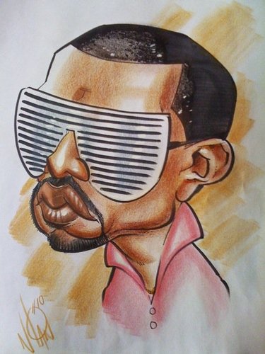 Cartoon: Kanye West Caricature (medium) by nolanium tagged kanye,west,caricature,nolan,harris,nolanium