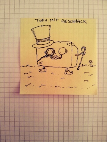 Cartoon: Tofu mit Geschmack (medium) by Post its of death tagged tofu