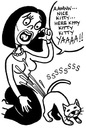 Cartoon: toon 32 (small) by kernunnos tagged cats,pissing,on,women,hurrah,go,kitty,the,bitch,probably,deserved,it